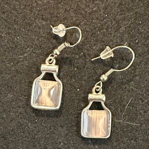 Kenneth Cole Silver-Tone Earrings with Pale Purple Glass